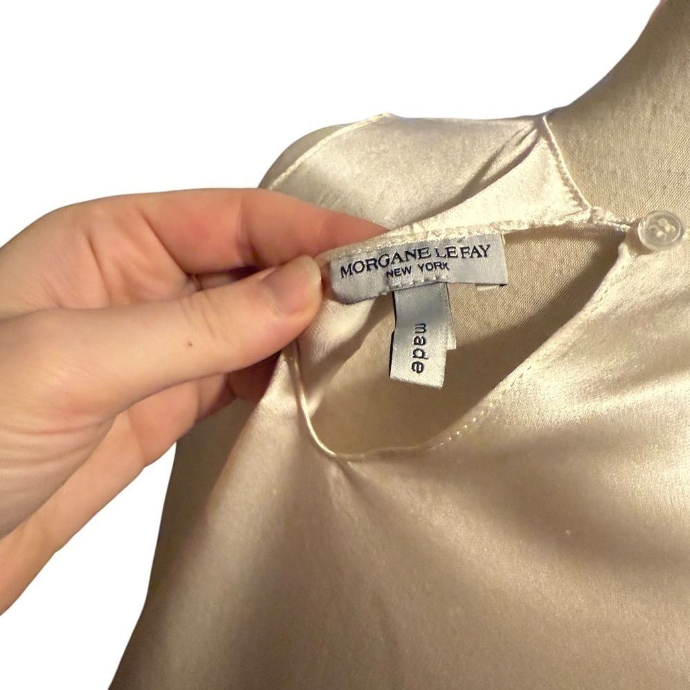 Morgane Le Fay New York Silk Slip Chiffon Dress Size Small - Picture 5 of 9